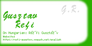 gusztav refi business card